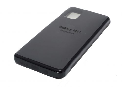 Чехол-накладка для Samsung M515F M51 SILICONE CASE закрытый черный (3) - фото фото 2