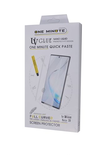 Защитное стекло для Samsung N980 Note 20 3D CURVED УФ/UV Лампа ONE MINUTE коробка прозрачный - оптовая продажа фото 3 Защитное стекло для Samsung N980 Note 20 3D CURVED УФ/UV Лампа ONE MINUTE коробка прозрачный - фото фото 3