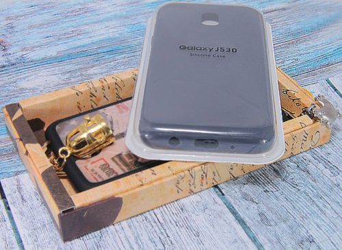 Чехол-накладка для Samsung J530F J5 SILICONE CASE закрытый темно-серый - оптовая продажа фото 2 Чехол-накладка для Samsung J530F J5 SILICONE CASE закрытый темно-серый - фото фото 2