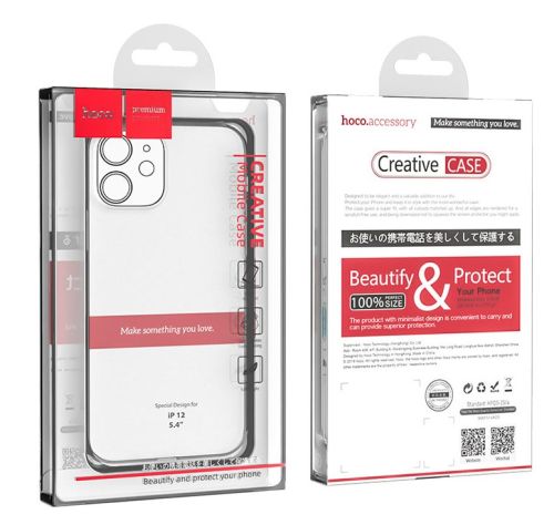 Чехол-накладка для iPhone 12 Mini HOCO LIGHT TPU прозрачная оптом, в розницу Центр Компаньон фото 5