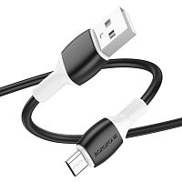 Купить Кабель USB-Micro USB BOROFONE BX84 Rise 2.4A 1м черный оптом, в розницу в ОРЦ Компаньон