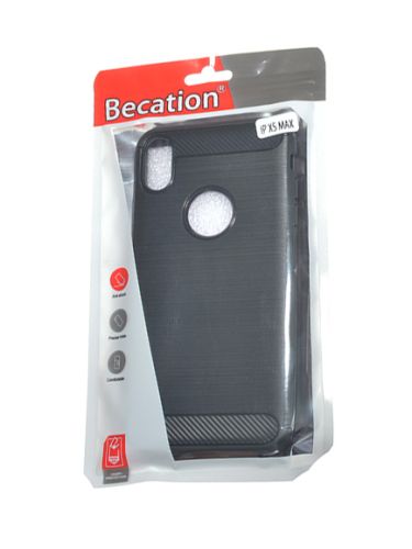 Чехол-накладка для iPhone XS Max BECATION CARBON FIBER TPU ANTISHOCK черный оптом, в розницу Центр Компаньон фото 3