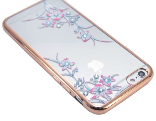Чехол-накладка для iPhone 6/6S YOUNICOU стразы МНОГОЦВЕТ Рамка TPU - фото