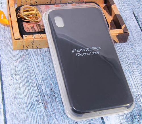 Чехол-накладка для iPhone XS Max SILICONE CASE черный (18) оптом, в розницу Центр Компаньон фото 2