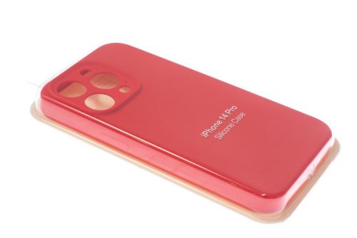 Чехол-накладка для iPhone 14 Pro SILICONE CASE Защита камеры красная (14) оптом, в розницу Центр Компаньон фото 2
