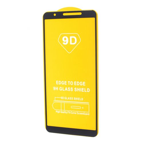 Защитное стекло для Samsung A013F A01 Core/M01 Core FULL GLUE (желтая основа) картон черный - фото