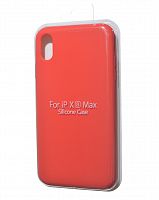 Чехол-накладка для iPhone XS Max VEGLAS SILICONE CASE закрытый красная (14) - фото
