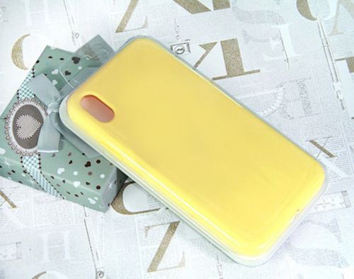 Чехол-накладка для iPhone XR VEGLAS SILICONE CASE закрытый желтый (4) - оптовая продажа фото 2 Чехол-накладка для iPhone XR VEGLAS SILICONE CASE закрытый желтый (4) - фото фото 2