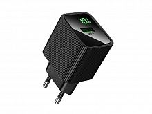 СЗУ USB HOCO CS81A QC3.0 Display черный - фото
