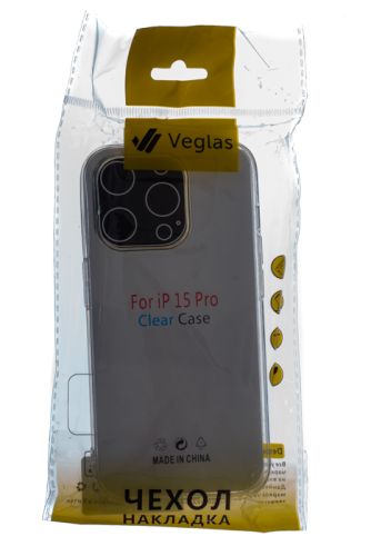 Чехол-накладка для iPhone 15 Pro VEGLAS Air прозрачный оптом, в розницу Центр Компаньон фото 3