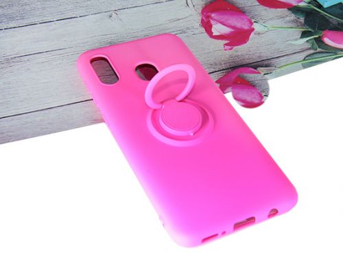 Чехол-накладка для HUAWEI Honor 8A/Y6 2019 SOFT TOUCH TPU КОЛЬЦО ярко розовый - оптовая продажа Чехол-накладка для HUAWEI Honor 8A/Y6 2019 SOFT TOUCH TPU КОЛЬЦО ярко розовый - фото