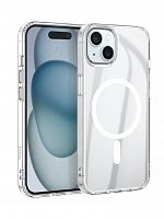 Чехол-накладка для iPhone 15 Plus HOCO Magnetic protective прозрачный - фото