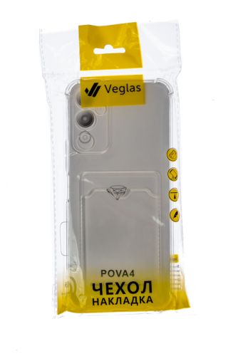 Чехол-накладка для TECNO Pova 4 VEGLAS Air Pocket прозрачный оптом, в розницу Центр Компаньон фото 4