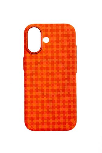 Чехол-накладка для iPhone 17 PiBlue PL-135 оранжевая клетка - фото