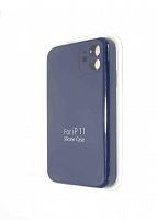 Чехол-накладка для iPhone 11 VEGLAS SILICONE CASE Защита камеры темно-синий (8) - фото