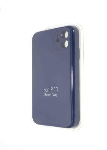 Чехол-накладка для iPhone 11 VEGLAS SILICONE CASE Защита камеры темно-синий (8) - фото