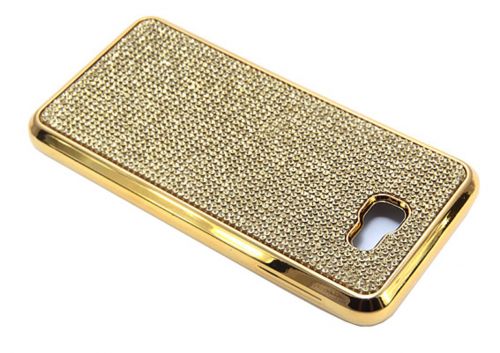 Чехол-накладка для Samsung G570 J5 Prime C-CASE стразы РАМКА TPU золото - фото