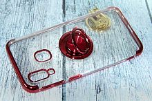 Чехол-накладка для Samsung A405F A40 ELECTROPLATED TPU КОЛЬЦО красный - фото