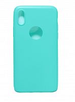 Купить Чехол-накладка для iPhone X/XS FASHION TPU матовый голубой оптом, в розницу в ОРЦ Компаньон