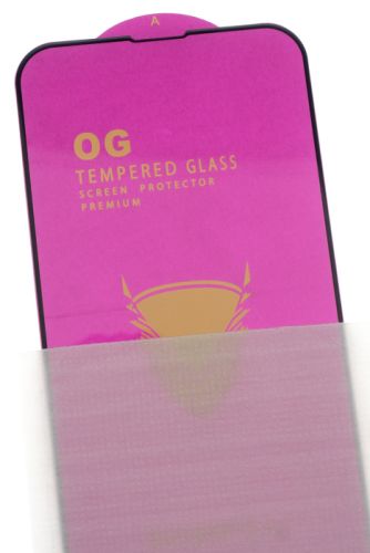 Защитное стекло для iPhone 13/13 Pro FULL GLUE OG пакет черный оптом, в розницу Центр Компаньон фото 2
