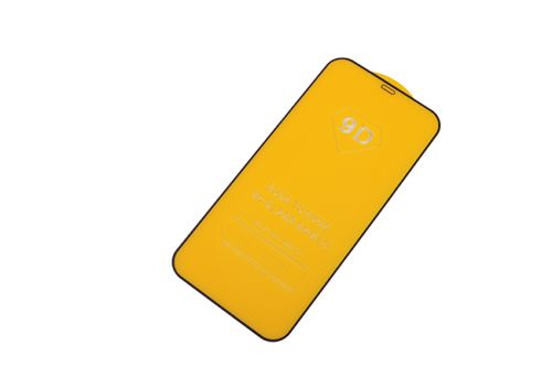 Защитное стекло для iPhone 12 Pro Max FULL GLUE (желтая основа) картон черный оптом, в розницу Центр Компаньон фото 3