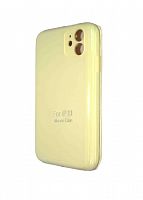 Чехол-накладка для iPhone 11 VEGLAS SILICONE CASE Защита камеры лимонно-кремовый (51) - фото
