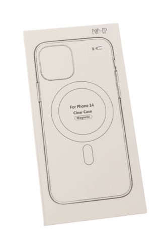 Чехол-накладка для iPhone 14 Clear TPU поддержка MagSafe Pop-up window прозрачный коробка оптом, в розницу Центр Компаньон фото 3