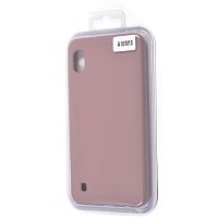 Чехол-накладка для Samsung A105F A10 VEGLAS SILICONE CASE закрытый светло-розовый (18) - фото