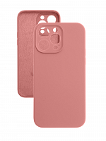 Чехол-накладка для iPhone 14 Pro Max VEGLAS SILICONE CASE Защита камеры розовый (6) - фото