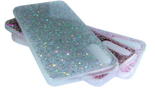 Чехол-накладка для Samsung A505F A50 DROP STAR TPU серебро  - фото