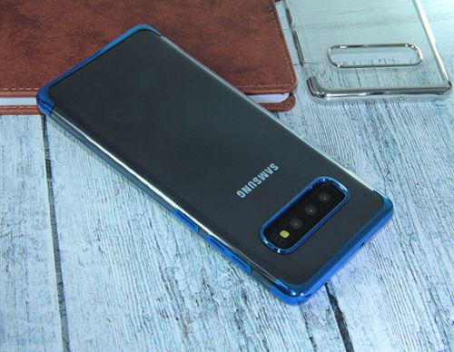 Чехол-накладка для Samsung G973 S10 ELECTROPLATED TPU DOKA синий оптом, в розницу Центр Компаньон фото 4