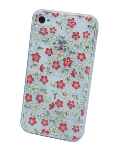 Чехол-накладка для iPhone 4/4S FASHION TPU стразы Полевые цветы вид 1 - оптовая продажа Чехол-накладка для iPhone 4/4S FASHION TPU стразы Полевые цветы вид 1 - фото