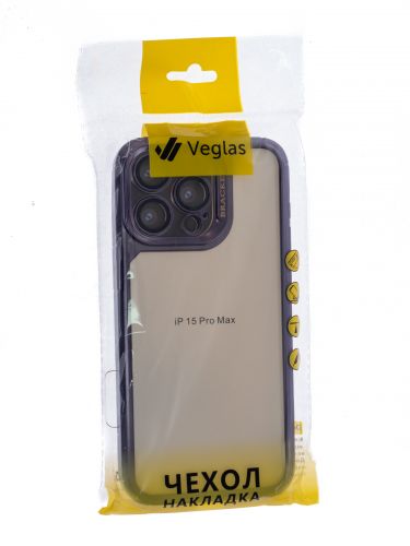 Чехол-накладка для iPhone 15 Pro Max VEGLAS Bracket Lens фиолетовый оптом, в розницу Центр Компаньон фото 4
