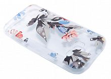 Чехол-накладка для Samsung J105 FASHION TPU стразы Василек - фото