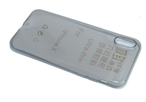 Чехол-накладка для iPhone X/XS JZZS TPU ультратон пакет черн оптом, в розницу Центр Компаньон фото 4