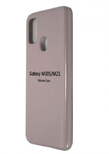 Чехол-накладка для Samsung M215F M21 SILICONE CASE закрытый светло-розовый (18) - фото