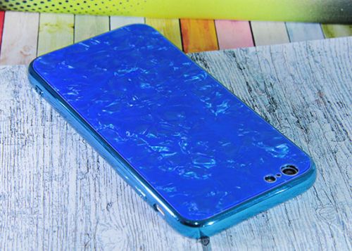 Чехол-накладка для iPhone 6/6S SPANGLES GLASS TPU синий																														 оптом, в розницу Центр Компаньон
