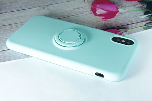 Чехол-накладка для iPhone X/XS SOFT TOUCH TPU КОЛЬЦО бирюзовый - фото фото 3