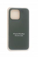 Чехол-накладка для iPhone 14 Pro Max SILICONE CASE закрытый хаки (64) - фото