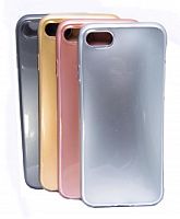 Чехол-накладка для iPhone 7/8/SE JZZS Painted TPU One side серебро - фото