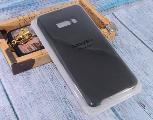 Чехол-накладка для Samsung G955H S8 Plus SILICONE CASE закрытый черный (3) - фото