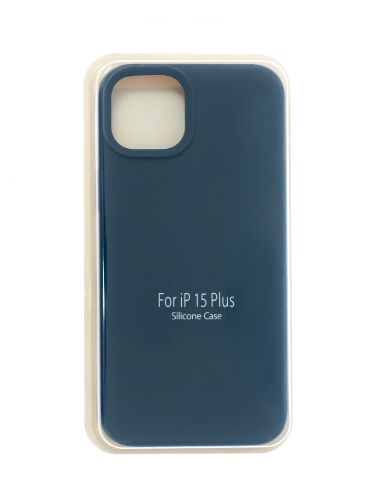 Чехол-накладка для iPhone 15 Plus SILICONE CASE закрытый темно-синий (8) оптом, в розницу Центр Компаньон