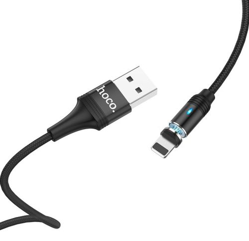 Кабель USB Lightning 8Pin HOCO U76 Fresh Magnetic 2.0A 1.2м черный оптом, в розницу Центр Компаньон фото 3