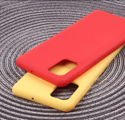 Чехол-накладка для Samsung A715F A71 SILICONE CASE закрытый красный (1) оптом, в розницу Центр Компаньон