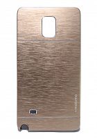 Чехол-накладка для Samsung N910C Note4 MOTOMO металл/пластик зол - фото