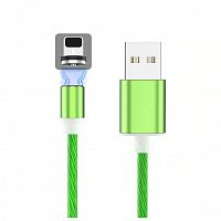 Купить Кабель USB Lightning 8Pin X-Cable Магнитный Светящийся 1м зеленый  оптом, в розницу в ОРЦ Компаньон