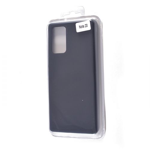 Чехол-накладка для Samsung N980F Note 20 VEGLAS SILICONE CASE закрытый черный (3) оптом, в розницу Центр Компаньон