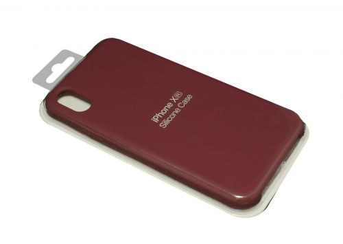 Чехол-накладка для iPhone XR SILICONE CASE бордовый (52) - фото фото 2