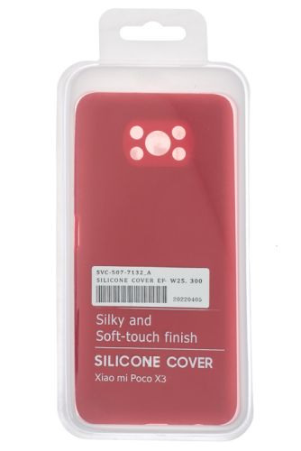 Чехол-накладка для XIAOMI Poco X3 NFC SILICONE CASE OP закрытый красный (1) оптом, в розницу Центр Компаньон фото 4
