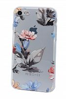 Чехол-накладка для iPhone 7/8/SE FASHION TPU стразы Василек - фото